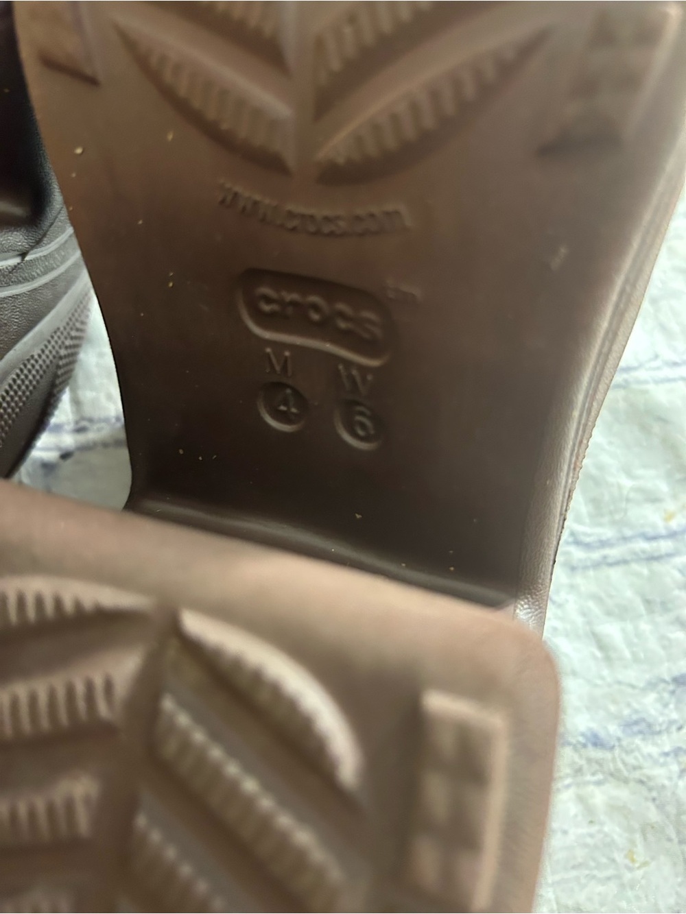 CROCS ICONIC COMFORT SIREN PLATFORM CLOGS AMIS BLOCK HEEL CHOCOLATE BROWN M4 W6 - Picture 9 of 12